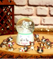 Best Friends Kedi Işıklı Kar Küresi Ve Şans Getiren Kedicikler Arkadaşa Hediye