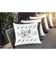Kişiye Özel EVDEKAL Tasarımlı 40 Cm Yastık