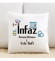 Ceza İnfaz Koruma Memuruna Hediye Özel İsimli Yastık