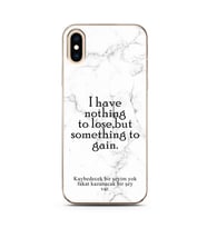 Iphone Xs Max Beyaz Mermer Söz Tasarımlı Telefon Kılıfı