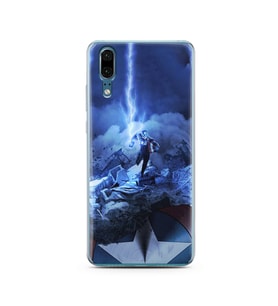 Kaptan Amerika Tasarım Süper Şeffaf Silikon Telefon Kılıfı Huawei P20 