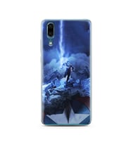Kaptan Amerika Tasarım Süper Şeffaf Silikon Telefon Kılıfı Huawei P20 