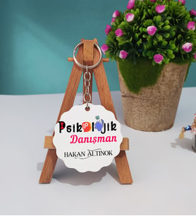 Psikolojik Danışman Ahşap Anahtarlık