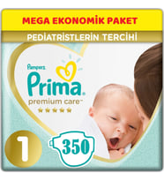 Prima Premium Care Bebek Bezi Beden:1 (2-5Kg) Yeni Doğan 350 Adet Mega Ekonomik Pk