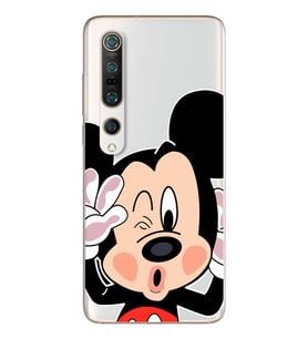 Mickey Tasarımlı Süper Şeffaf Silikon Telefon Kılıfı Xiomai Mi10-pro