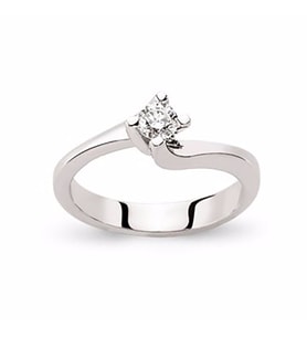 Tektaş Pırlanta Yüzük 0.22 CT G-VS 3.30 Gram 18 Ayar Altın