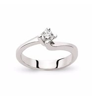 Tektaş Pırlanta Yüzük 0.22 CT G-VS 3.30 Gram 18 Ayar Altın