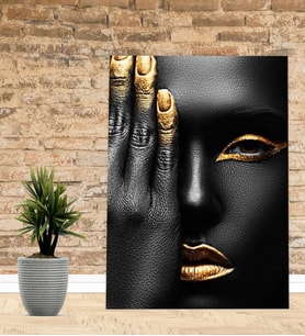 Afrikalı Kadın Temalı Dekoratif Kanvas Tablo 50x70cm