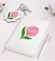 BK Gift Kişiye Özel En İyi Öğretmen Beyaz Defter Kalem Ve Anahtarlık Hediye Seti-14 (Model 1)