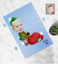 Kişiye Özel Yılbaşı Çocuk Karikatürlü 99 Parça Puzzle Model-1