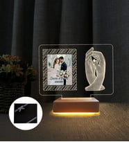 Sevgiliye Hediye Resimli Gece Lambası Aşk Elele 3d Tasarım Lamba