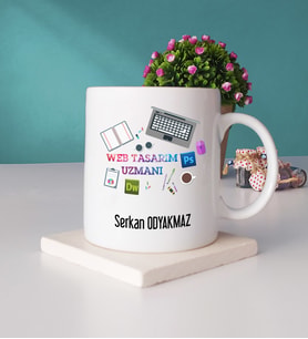 Web Tasarım Uzmanı Kupa Bardak ve Taş Bardak Altlığı Seti