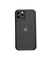 iPhone 11 Pro Max Kılıf Zore İnoks Fiber Yüzey Tasarım Kılıf (Siyah)