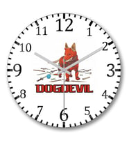 DogDevil Duvar Saati Bombeli Gercek Cam