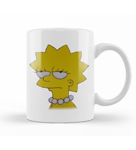 Lisa Simpson Entediada Kupa Bardak Porselen
