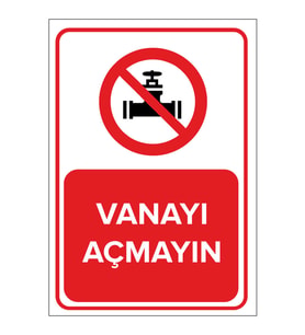 MIGNATIS - Vanayı Açmayın Levhası - Sac Malzeme 35x50cm