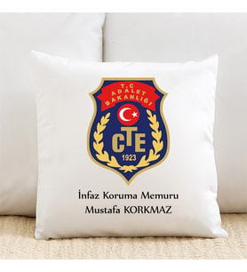 Ceza İnfaz Koruma Memuruna Özel İsimli Yastık