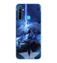 Kaptan Amerika Tasarım Süper Şeffaf Silikon Telefon Kılıfı Oppo Realmi 6i