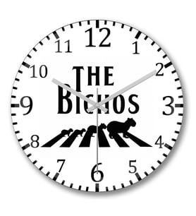 The Bichos Duvar Saati Bombeli Gercek Cam