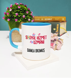 Sosyal Hizmet Uzmanı Kupa Bardak Mavi