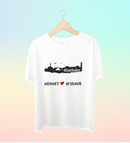 Şehrinize Özel İsim Baskılı Siluet  Tshirt