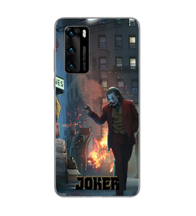 Joker Tasarımlı Süper Şeffaf Silikon Telefon Kılıfı Huawei P40