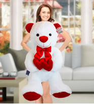 Özgüner 85 cm Bobo Peluş Ayıcık (Beyaz)