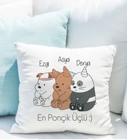 We Bare Bears 3'lü Kişiye Özel Yastık