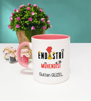 Endüstri Mühendisi Kupa Bardak Pembe