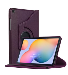 Microsonic Samsung Galaxy Tab S6 Lite 10.4" P610 Kılıf 360 Rotating Stand Deri Mor