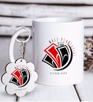 BK Gift Kişiye Özel Mesleki Mali Planlayıcı Beyaz Kupa ve Anahtarlık Hediye Seti-1 (Model 1)
