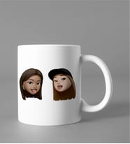 Emoji Kız Arkadaş Stiker Kupası