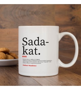 Lügatçe Sadakat İsme Özel Kupa (Beyaz)