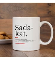 Lügatçe Sadakat İsme Özel Kupa (Beyaz)