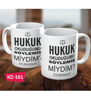 Kişiye Özel İsimli Hukuk Meslek Hediye Kupa Bardak