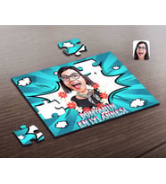 BK Gift Kişiye Özel Dünyanın En İyi Annesi Karikatürlü Ahşap Puzzle-1