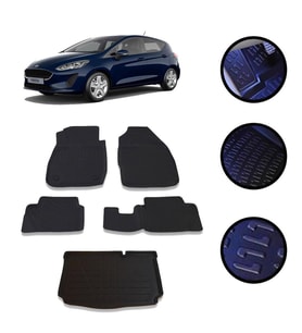 Ford Fiesta 2018-2022 Arası 4D Havuzlu Oto Paspas Ve Bagaj Set