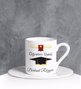 Kişiye Özel Öğretim Üyesi Türk Kahvesi Fincanı 90694