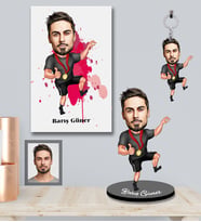 Kişiye Özel Sporcu Karikatürlü 3 lü Hediye Seti Bay-9