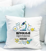 Biyoloji Öğretmeni Yastığı Kişiye Özel