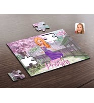 BK Gift Kişiye Özel Pamuk Prenses Karikatürlü Ahşap Puzzle-1