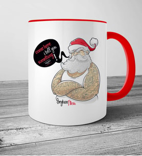 BK Gift Kişiye Özel Noel Baba Mutlu Yıllar Kırmızı Kupa Bardak  5