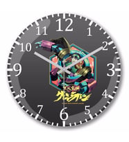 Tengen Toppa Gurren Lagann  Duvar Saati Bombeli Gercek Cam