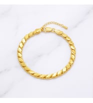 FerizZ 22 Ayar Altın Kaplama Arpa - Halep Model Kadın Bileklik BLK-170 (Gold)
