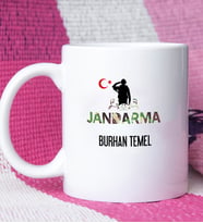Jandarma Tasarımlı Kişiye Özel Jandarma Kupa Bardak