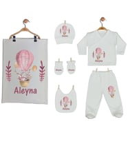Pia Baby GL 2012 İsme Özel Balonlu Battaniye Zıbın Set