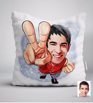 BK Gift Kişiye Özel Bay Karikatürlü Beyaz Yastık-33
