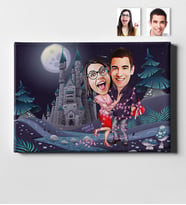 BK Gift Kişiye Özel Karikatür Kanvas Tablo 50x70cm 4