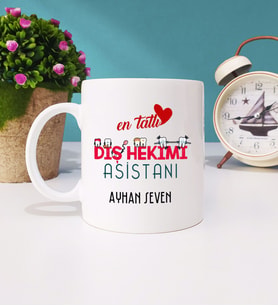 Mesajlı Diş Hekimi Asistanı Kupa Bardak
