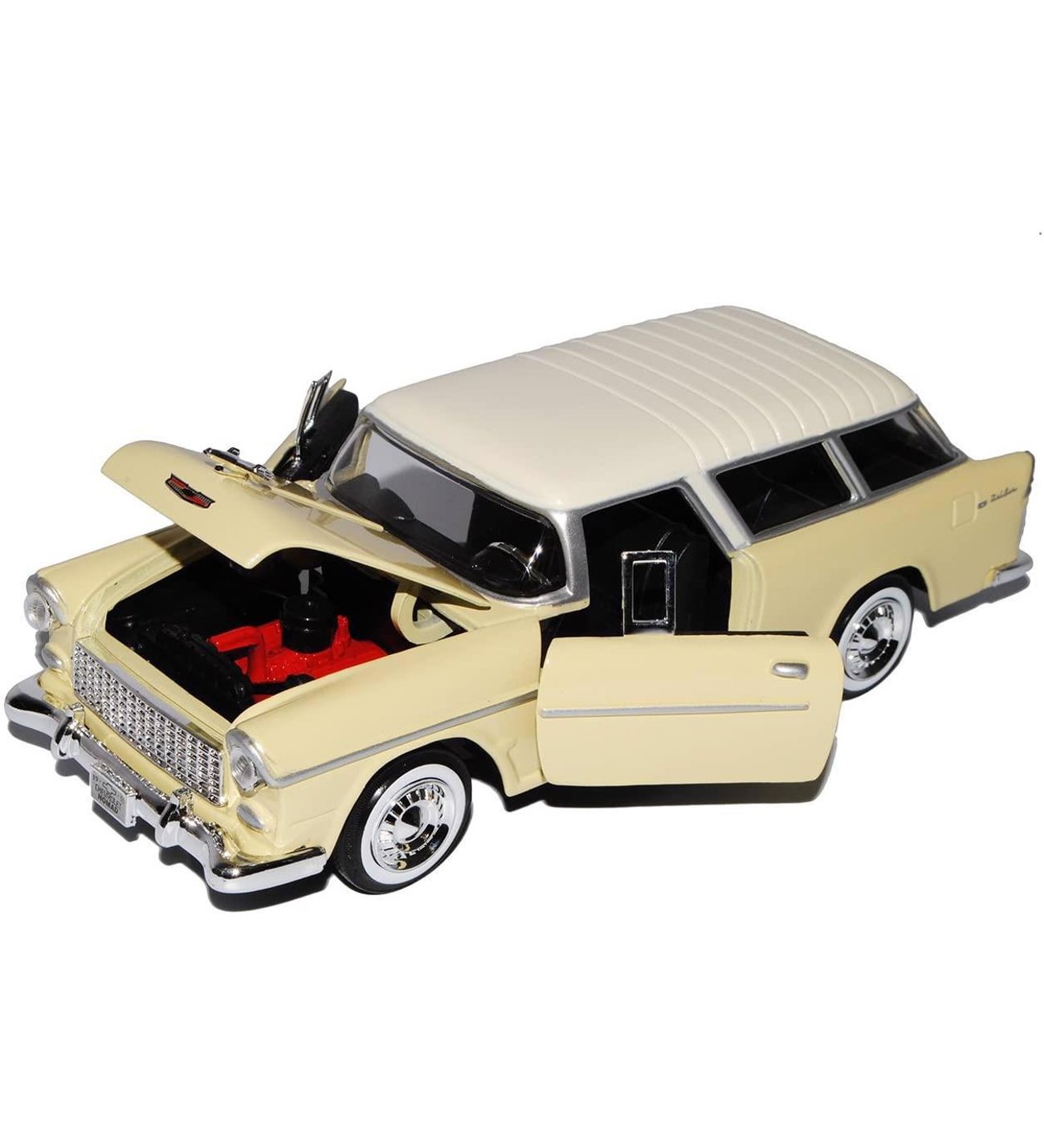 Motormax 1955 Chevy Bel Air Nomad 1 : 24 Ölçek Metal Model Araba